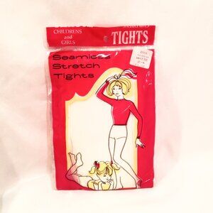 Girls Tights Size 2-4 White Color Seamless Stretch New Original Package